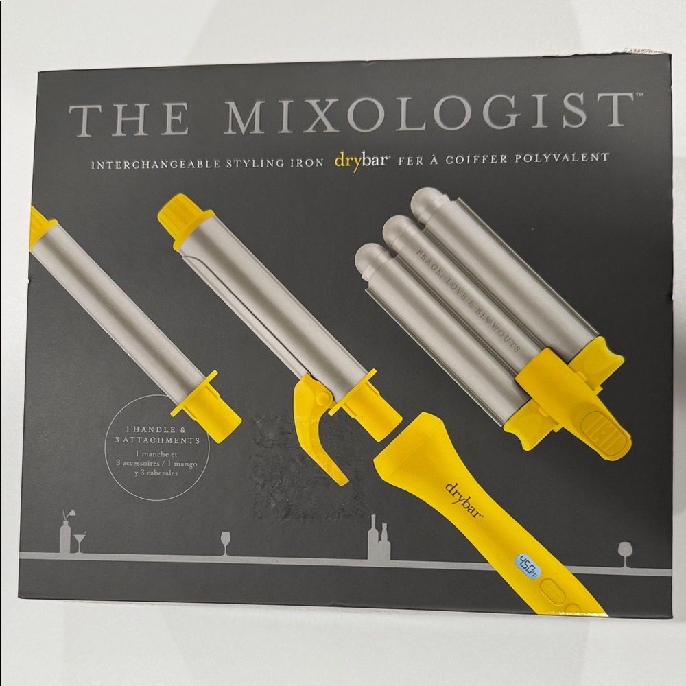 Drybar Yellow and Silver Styling Iron Set